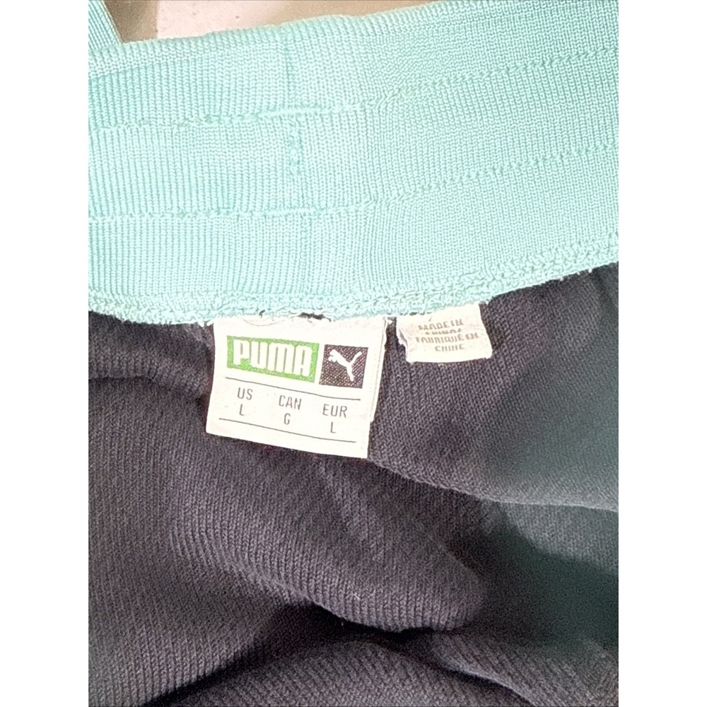 Puma Claw Pack Shorts Mens Size Large Black Teal Embroidered Active Y2k Street - Picture 7 of 10